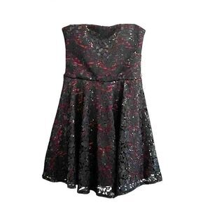 Love Reign Womens Lace Overlay Whimsigoth Fairy Grunge Dress Sz M HOCO Cocktail